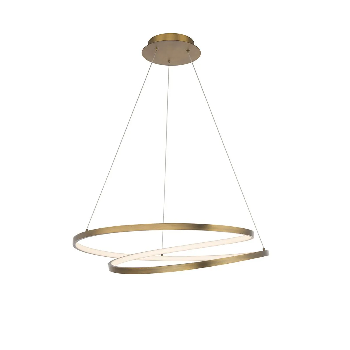 Marques 28 in. LED Pendant Light Brass Finish