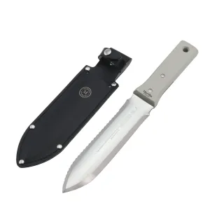 Martha Stewart MTS-HHK1-MPL 7.25 in. Blade Hori-Hori Stainless Steel Tomita Weeding Knife (Slate)