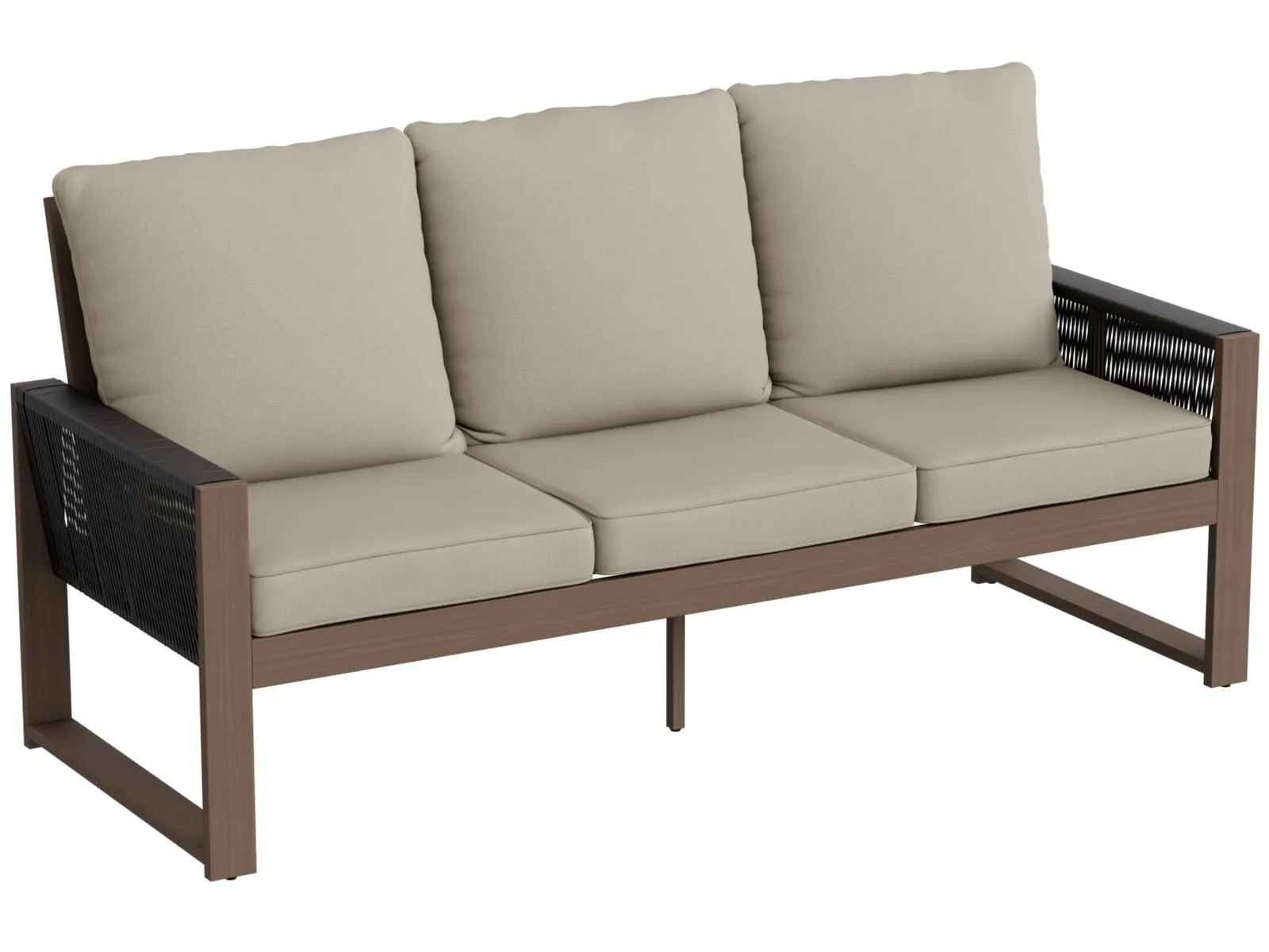 Natural Cedar Patio Furniture, 3 Seat Cedar Outdoor Sofa