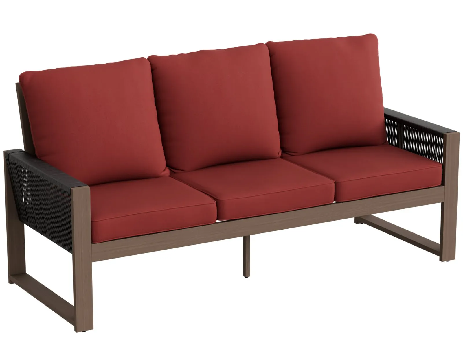 Natural Cedar Patio Furniture, 3 Seat Cedar Outdoor Sofa