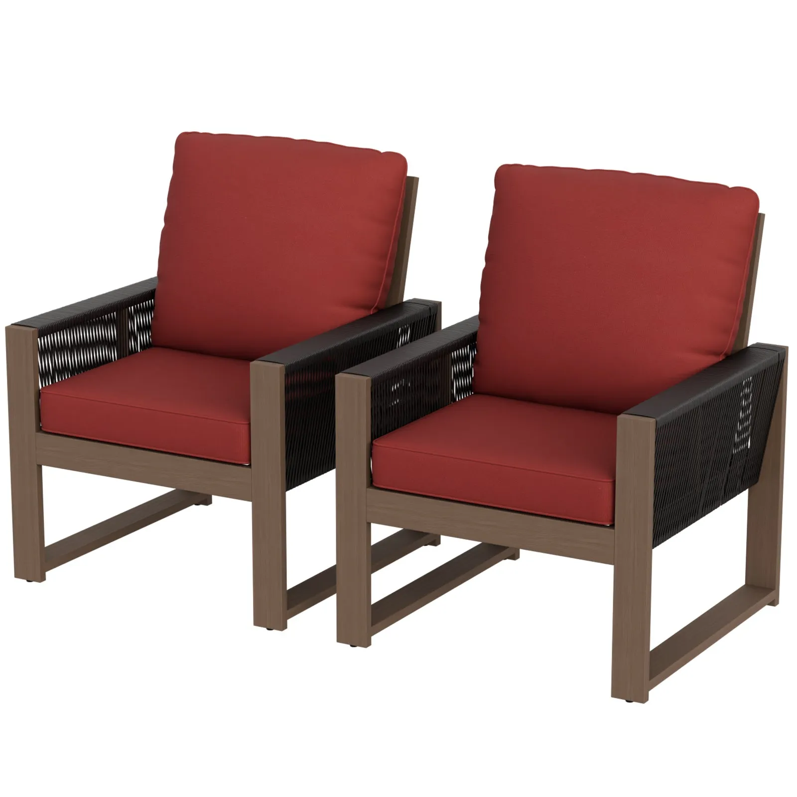 Natural Cedar Patio Furniture, Cedar Chair, 2 Piece
