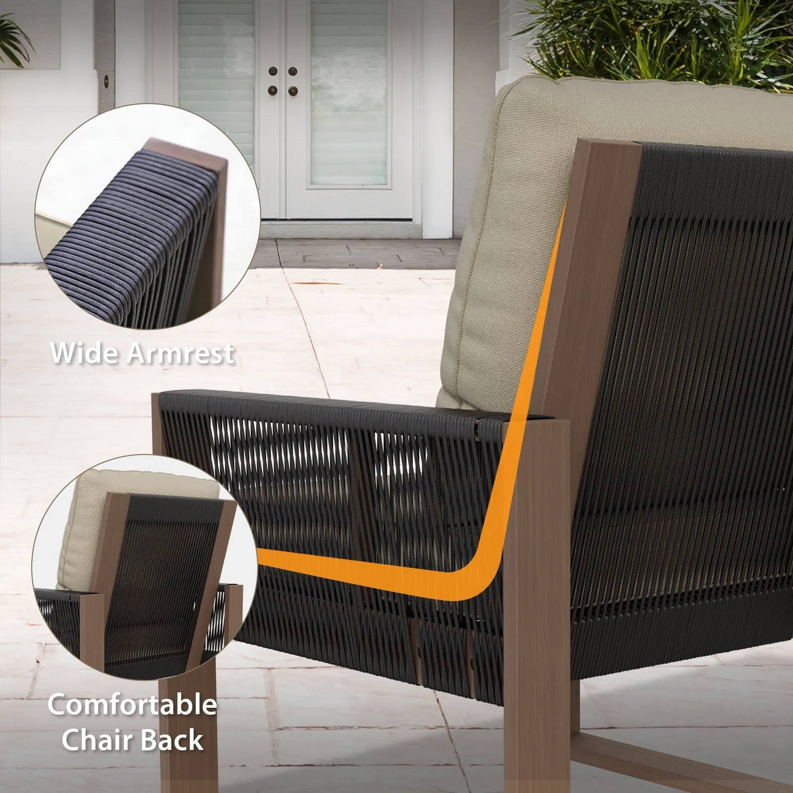 Natural Cedar Patio Furniture, Cedar Chair, 2 Piece