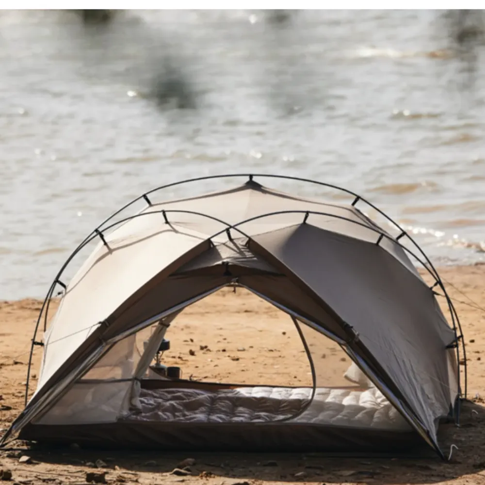 Naturehike Hillock6 One Bedroom One Hall Tent UPF50  Brown Color For 2 people
