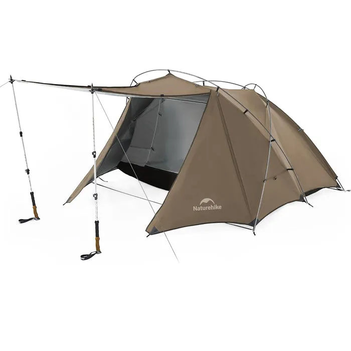 Naturehike Hillock6 One Bedroom One Hall Tent UPF50  Brown Color For 2 people