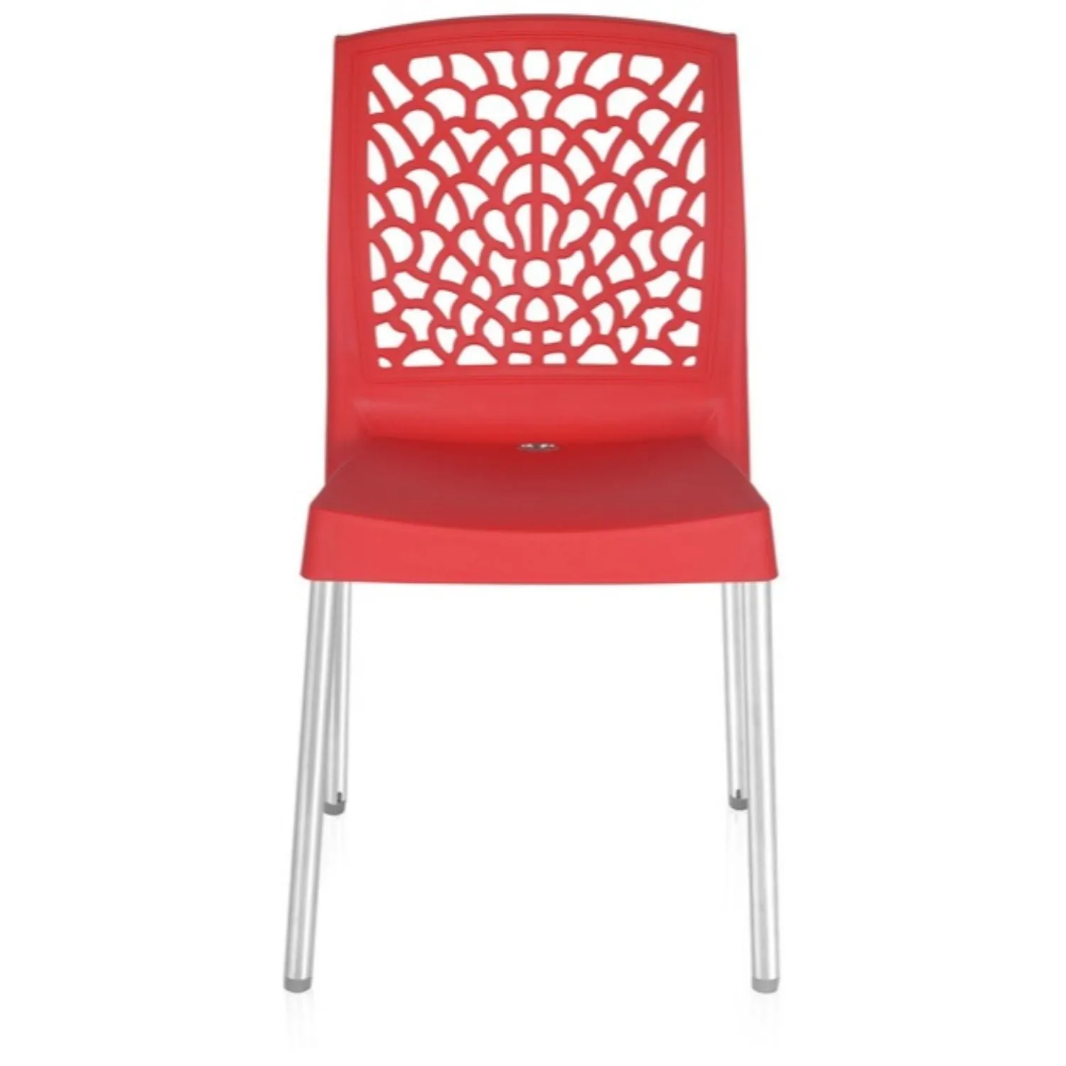 Nilkamal Novella 19 Plastic Armless Chair (Bright Red)