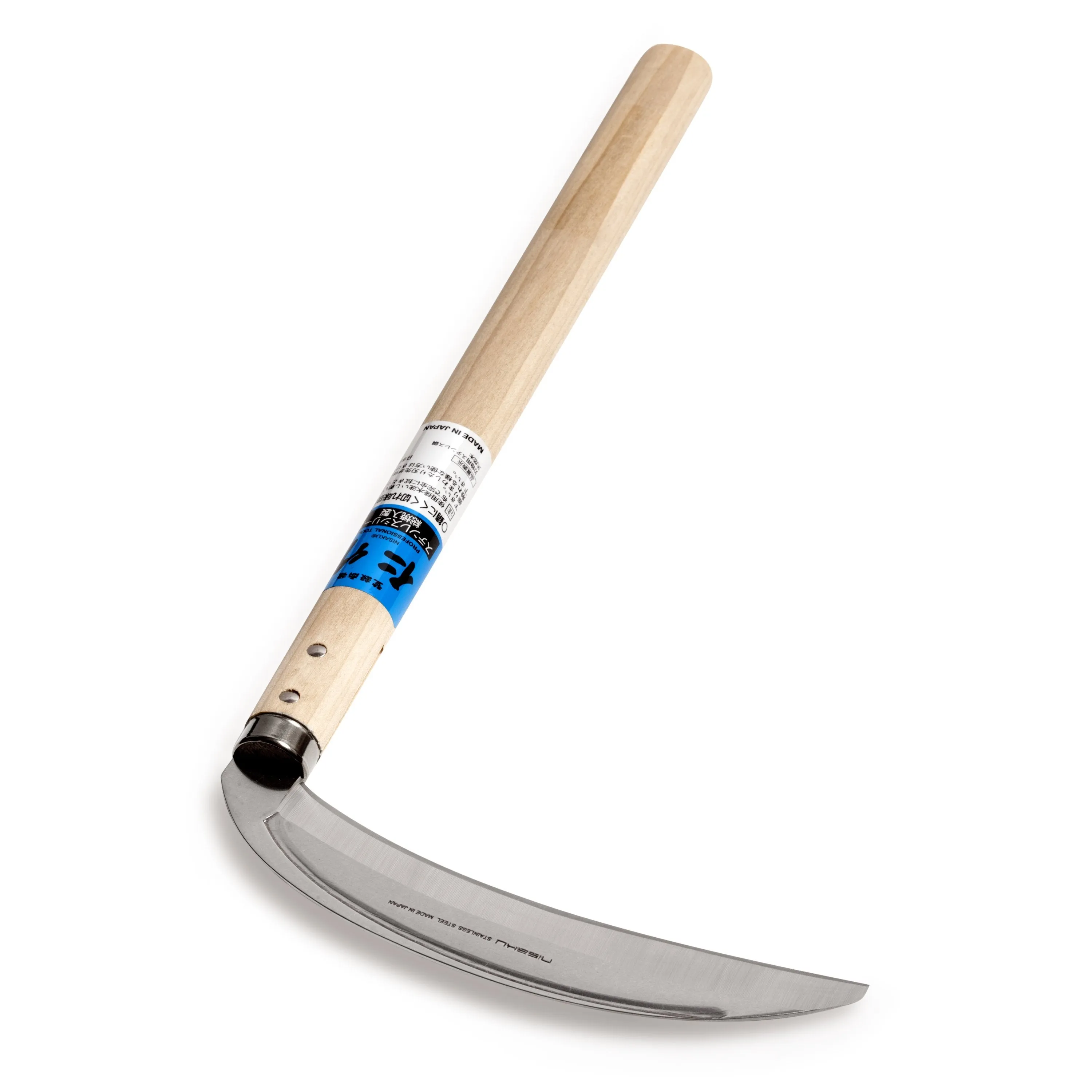 Nisaku MIKADUKIGAMA Japanese Stainless Steel Grass Sickle, 7.5-Inch Blade