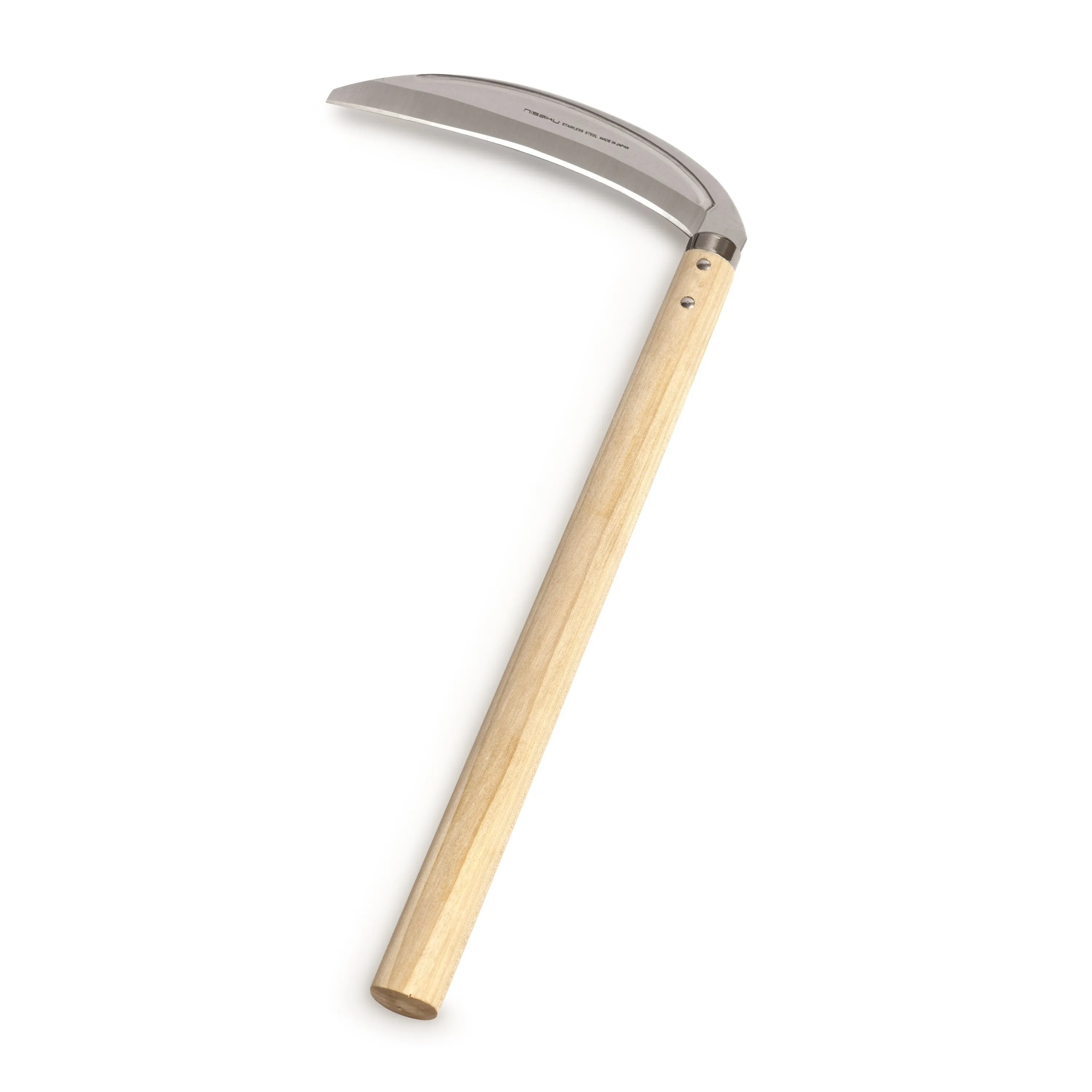 Nisaku MIKADUKIGAMA Japanese Stainless Steel Grass Sickle, 7.5-Inch Blade