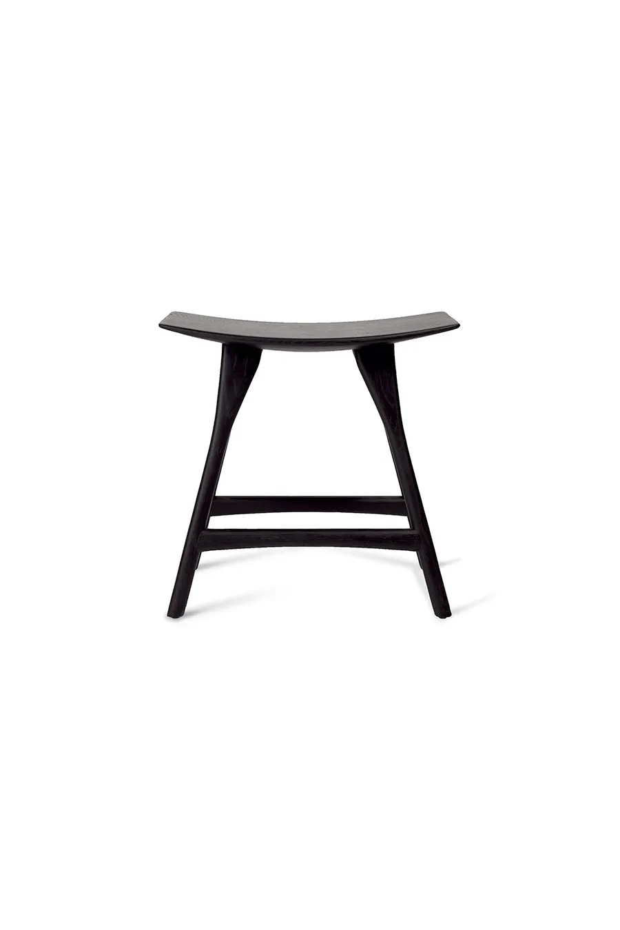 Oak Osso Black Dining Stool - Varnished