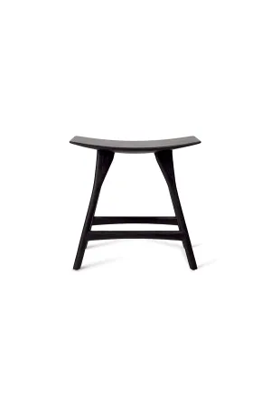 Oak Osso Black Dining Stool - Varnished
