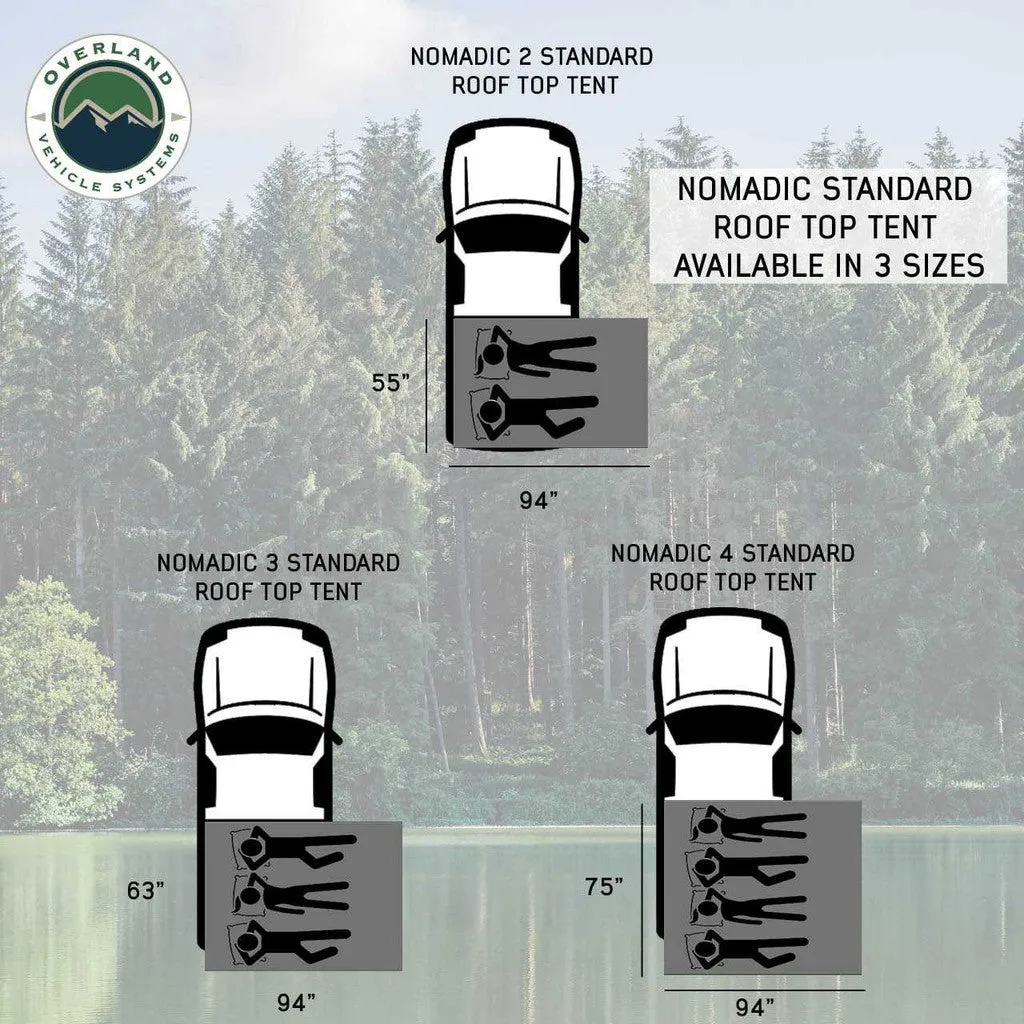OVERLAND VEHICLE SYSTEMS | Nomadic 2 Standard Roof Top Tent (18429936)