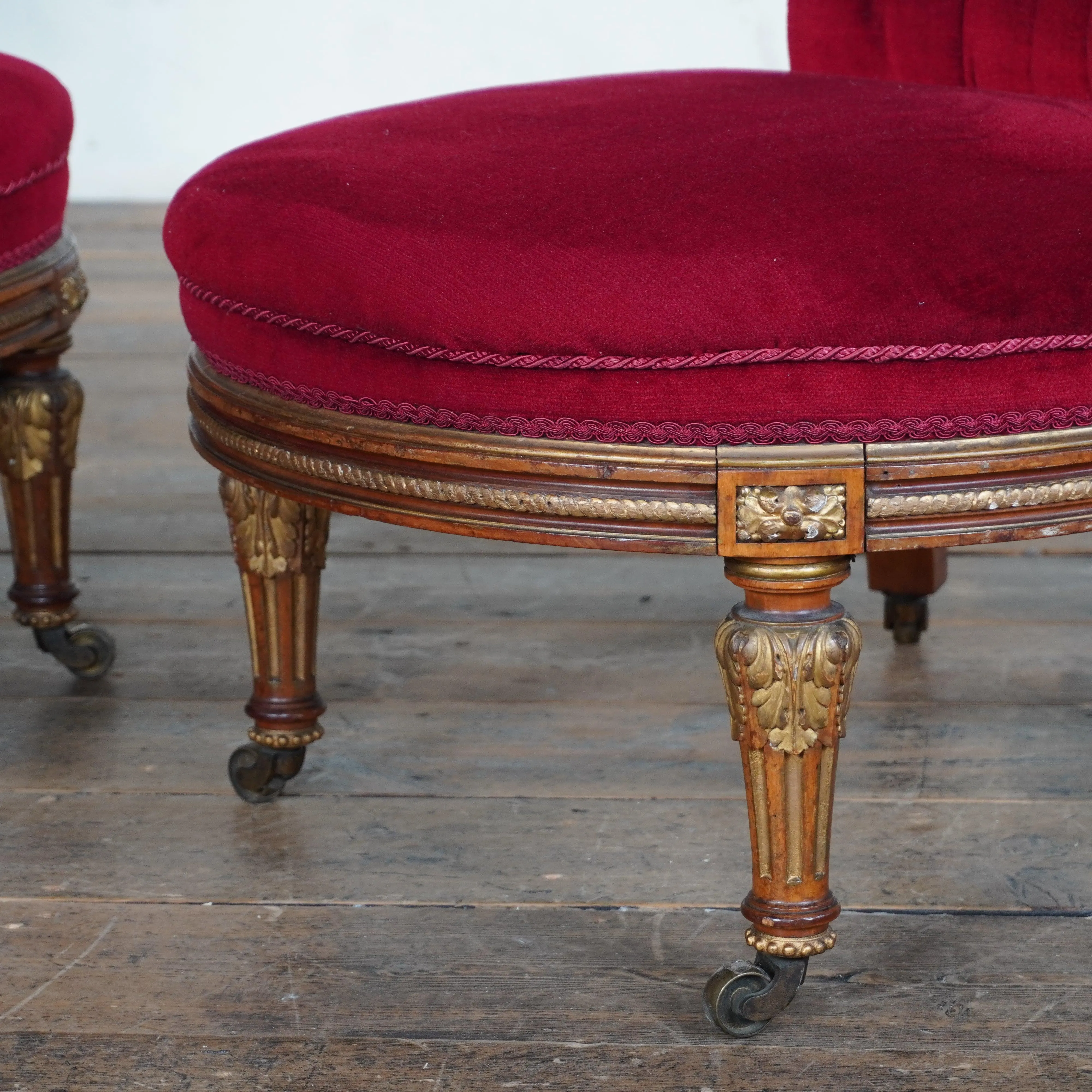 Pair of Holland and Sons Slipper Chairs - Regency Style