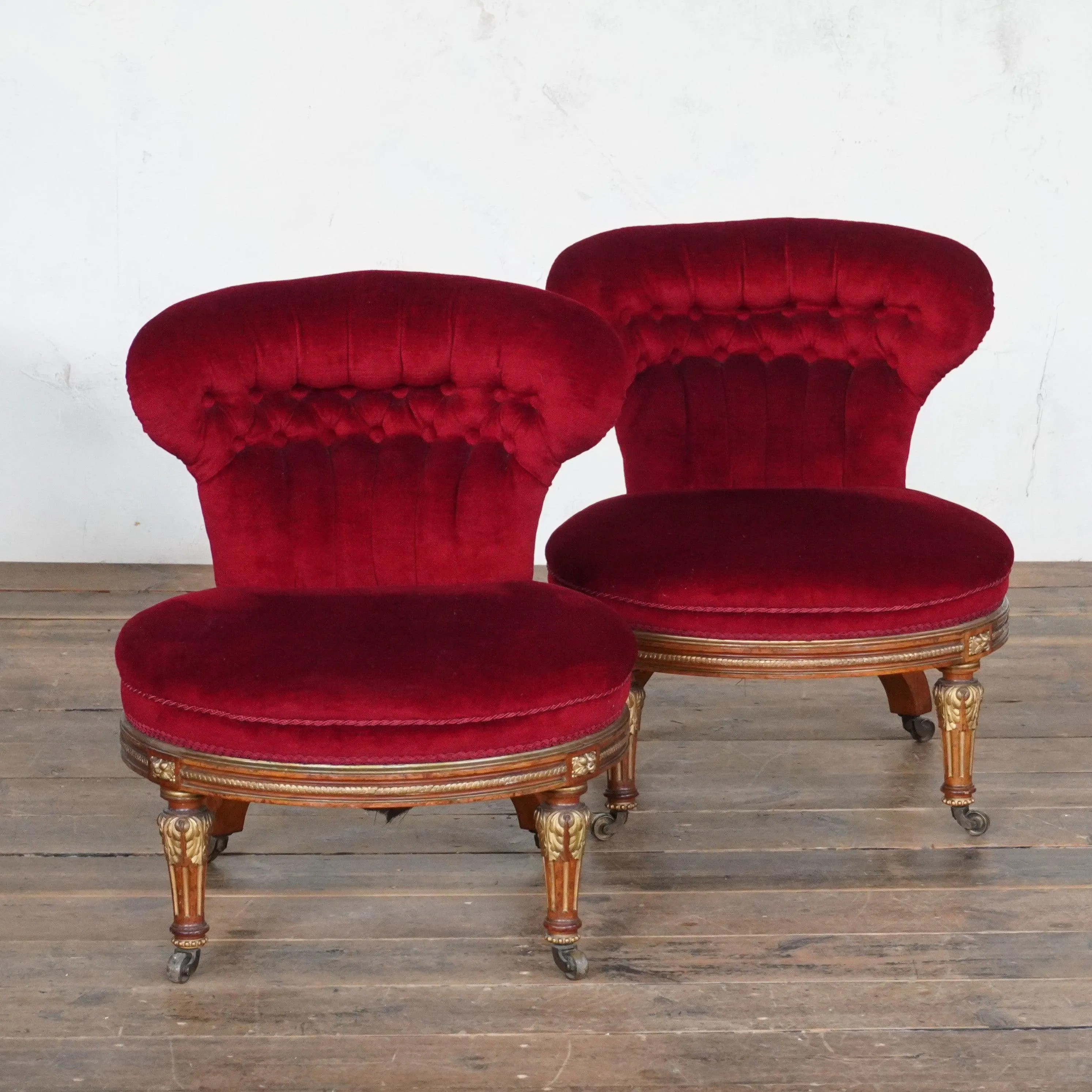 Pair of Holland and Sons Slipper Chairs - Regency Style