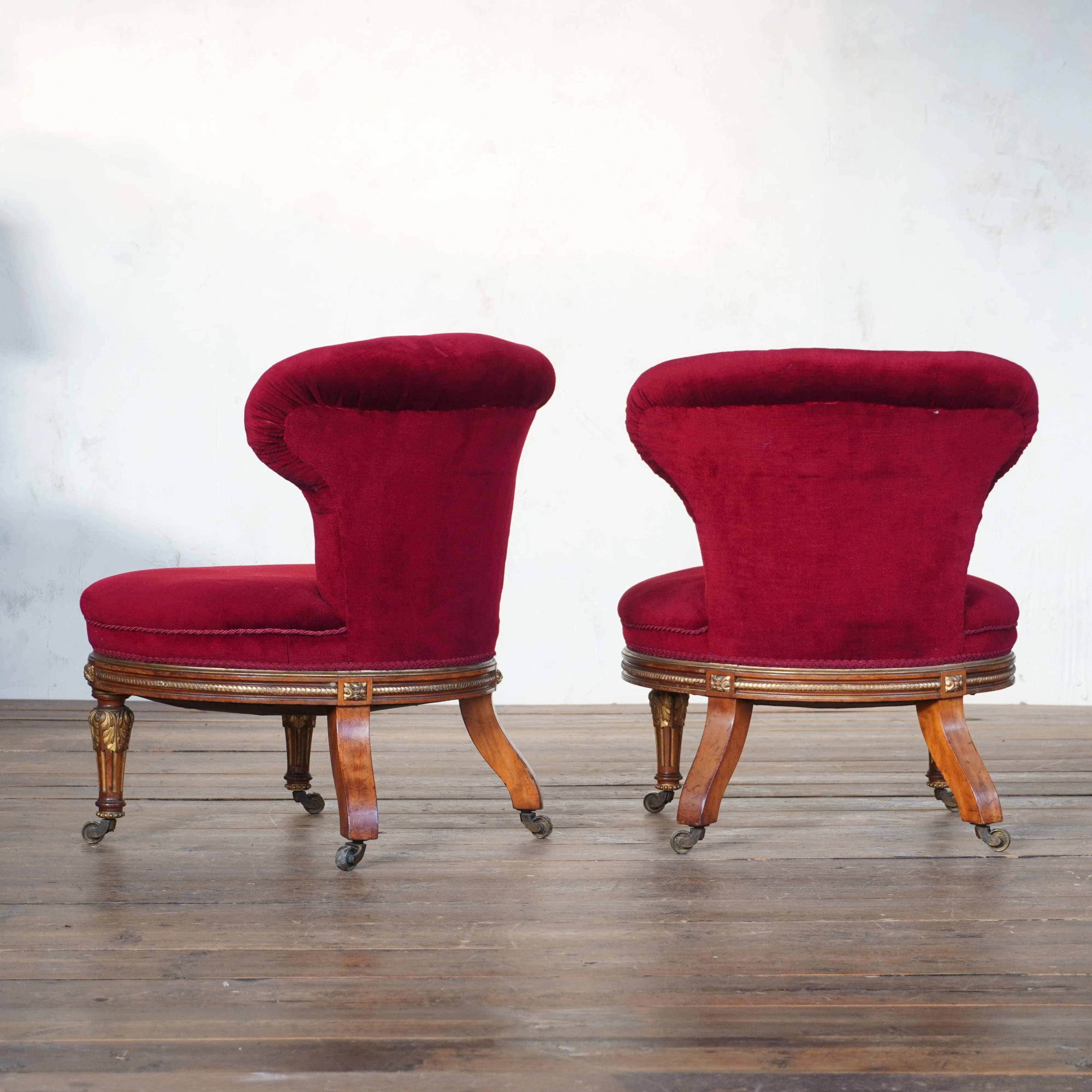 Pair of Holland and Sons Slipper Chairs - Regency Style