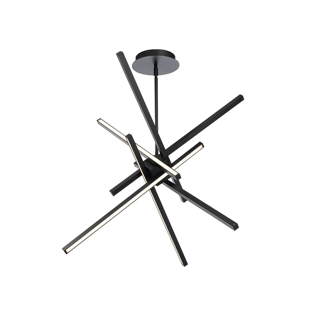 Parallax 29 in. LED Pendant Light Black Finish