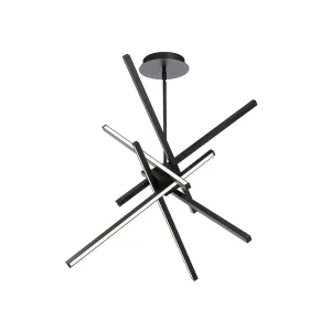 Parallax 29 in. LED Pendant Light Black Finish