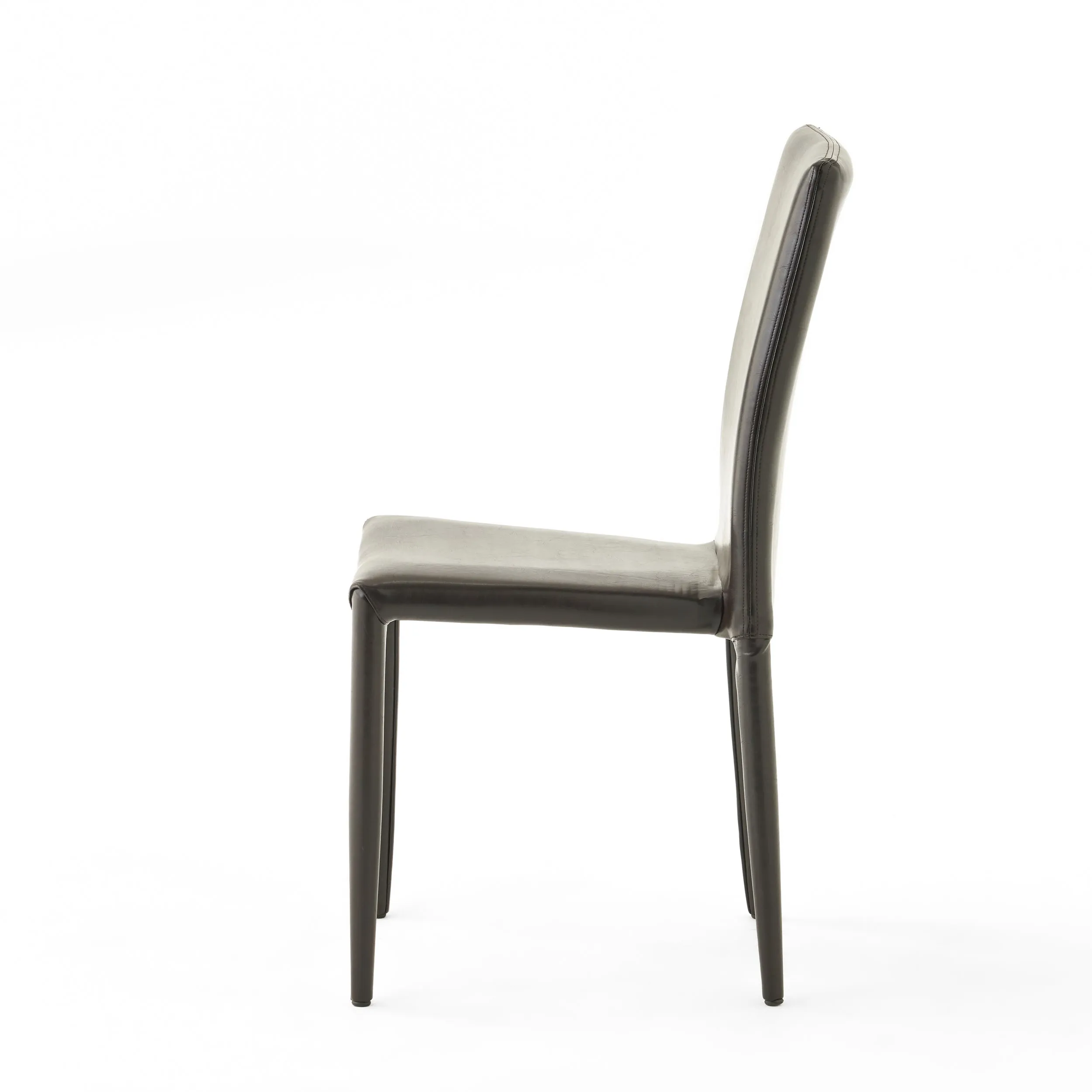 Pasiara Contemporary Brown Stacking Chairs (Set of 4)