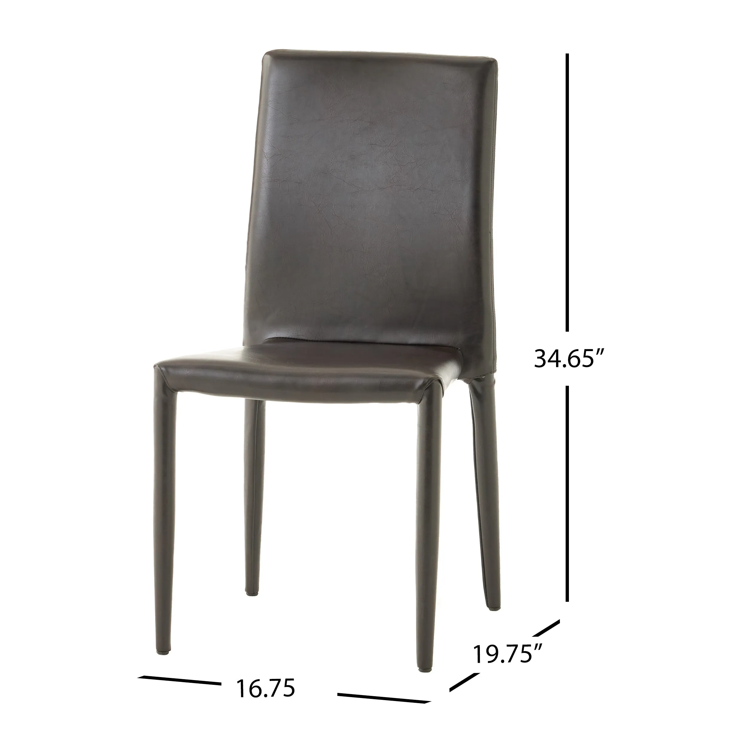 Pasiara Contemporary Brown Stacking Chairs (Set of 4)