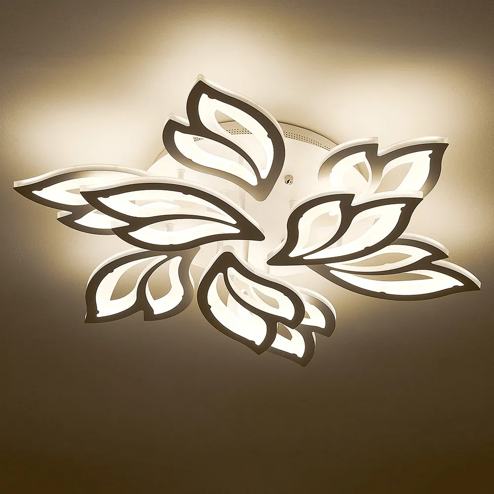 Petal-Shaped LED Dimmable Energy-efficient Semi Flush Ceiling