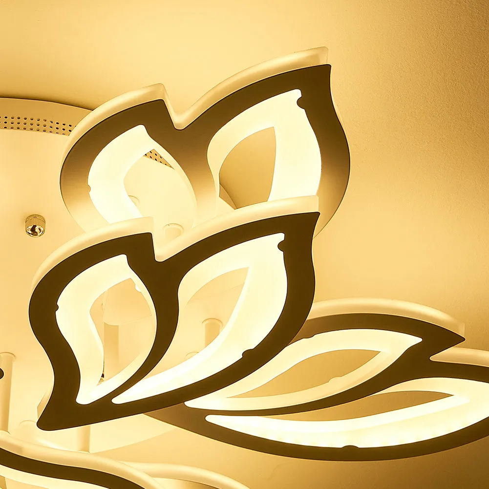 Petal-Shaped LED Dimmable Energy-efficient Semi Flush Ceiling