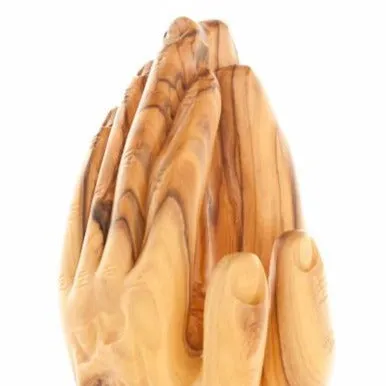 Praying Hands Carving 8.5" , Olive Wood from Holy Land