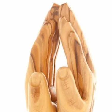 Praying Hands Carving 8.5" , Olive Wood from Holy Land