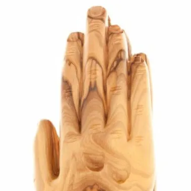 Praying Hands Carving 8.5" , Olive Wood from Holy Land