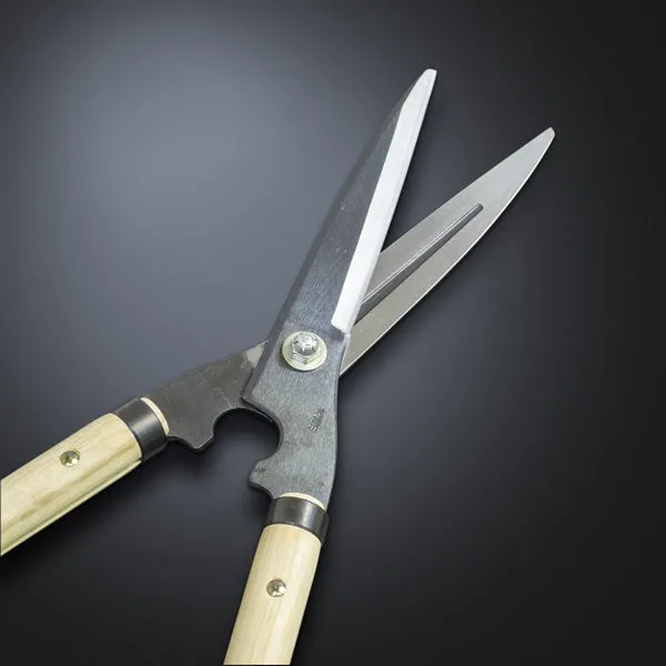 "HANAKUMAGAWA" Hedge/Gardening Shears 180mm(7"), with Wooden Handle, Aogami Steel, Japan