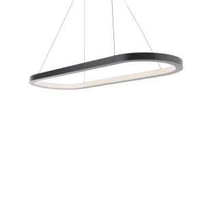 Racetrack 46 in. LED Pendant Light 3500K Black Finish