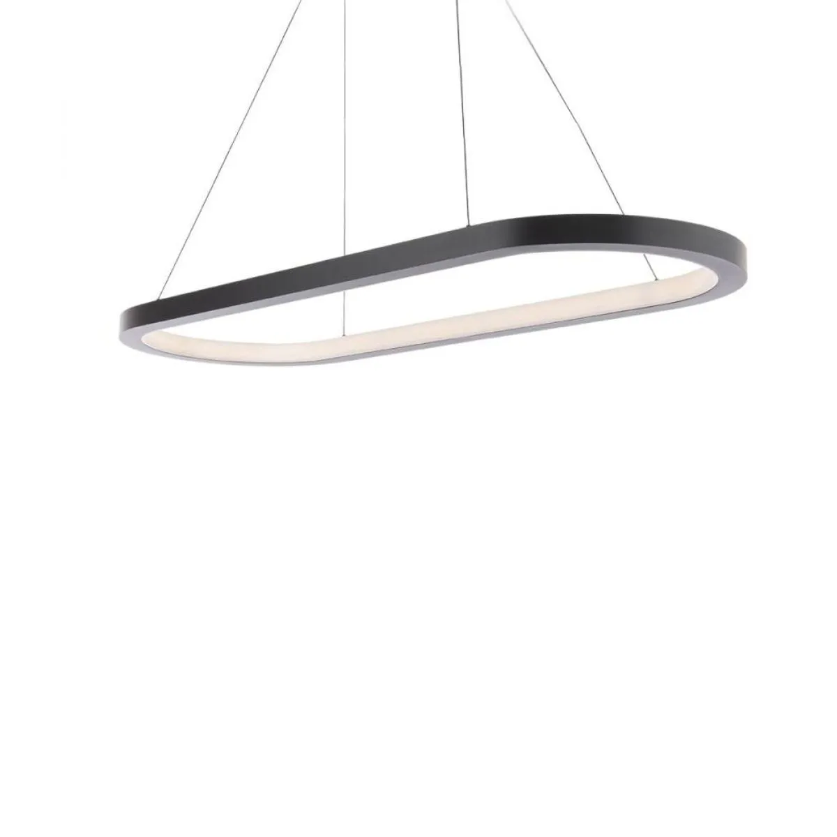 Racetrack 46 in. LED Pendant Light 3500K Black Finish