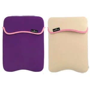 Reversible Notebook Sleeve Fits Most Widescreens Up to 10 - Purple/Cream