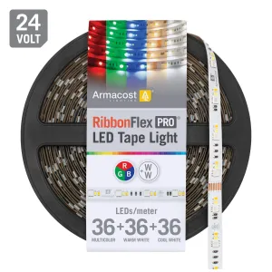 RibbonFlex Pro 24V RGB WW LED Strip Light Tape 36 36 36 LED/m