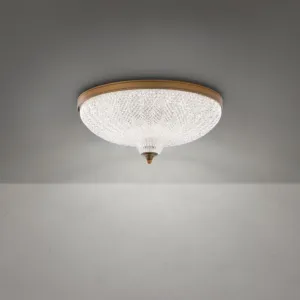 Roma 12 in. LED Flush Mount Light Selectable CCT Brass Finish