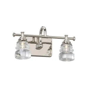 Rondelle 14 in. LED Vanity Light 490 Lumens 3000K Nickel Finish
