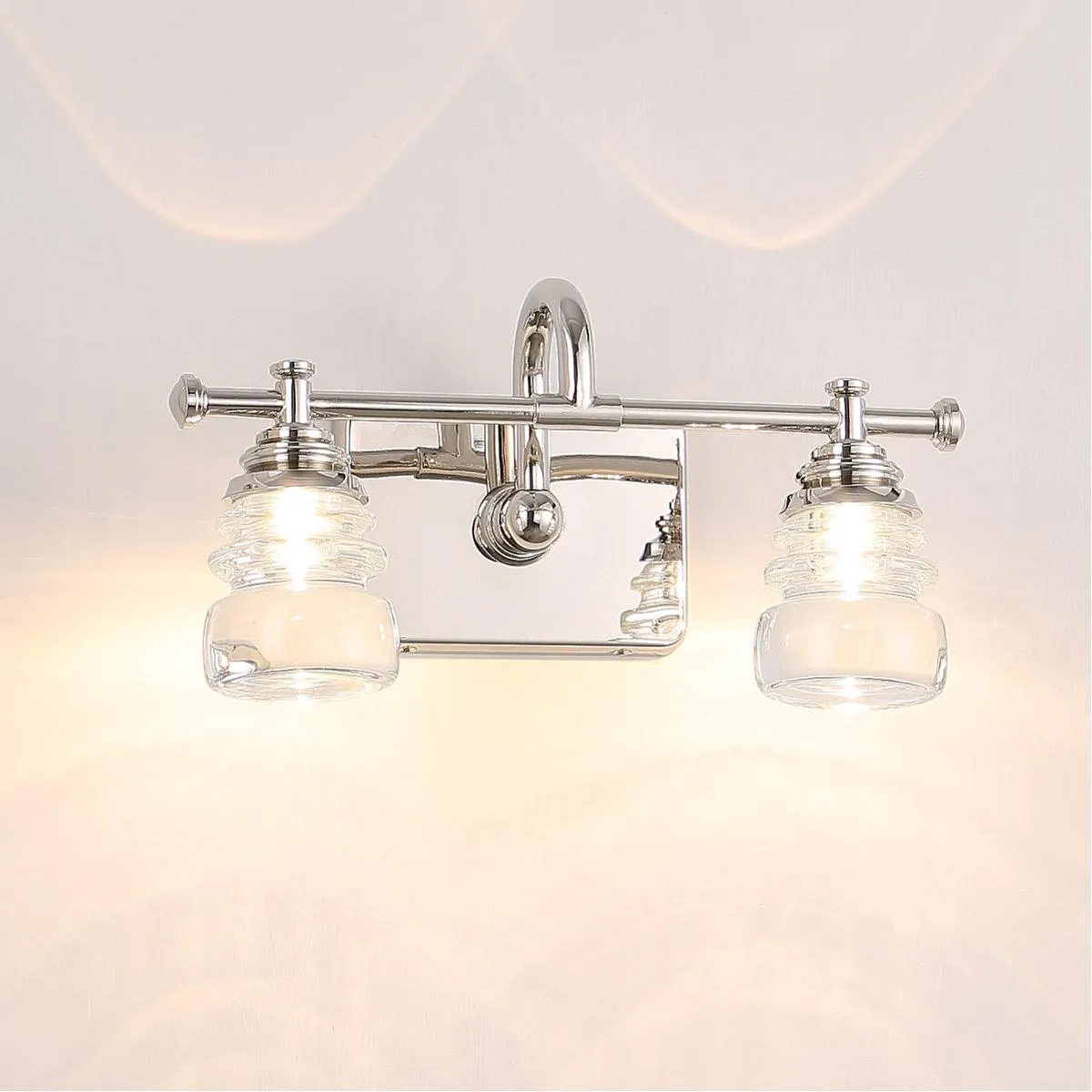 Rondelle 14 in. LED Vanity Light 490 Lumens 3000K Nickel Finish
