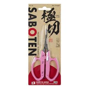 Saboten Stainless Steel Straight Blade Trimming Scissors - Green (PT-12)