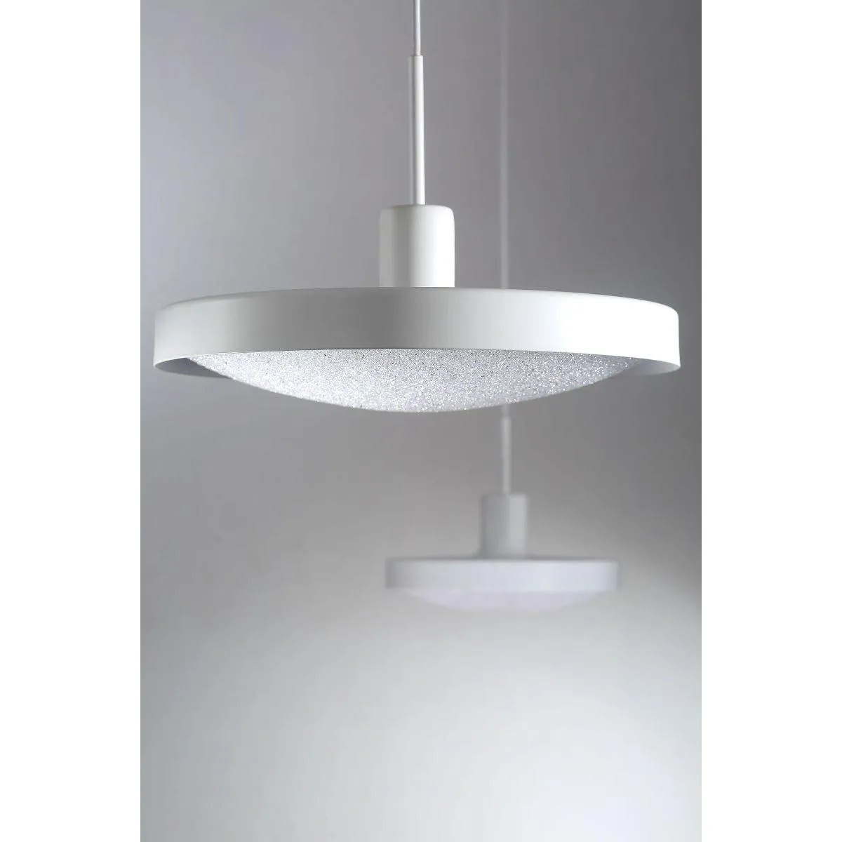 Sandstone 14 in. LED Pendant Light, 120V, 3000K White Finish