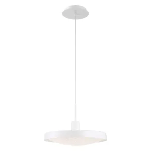 Sandstone 14 in. LED Pendant Light, 120V, 3000K White Finish