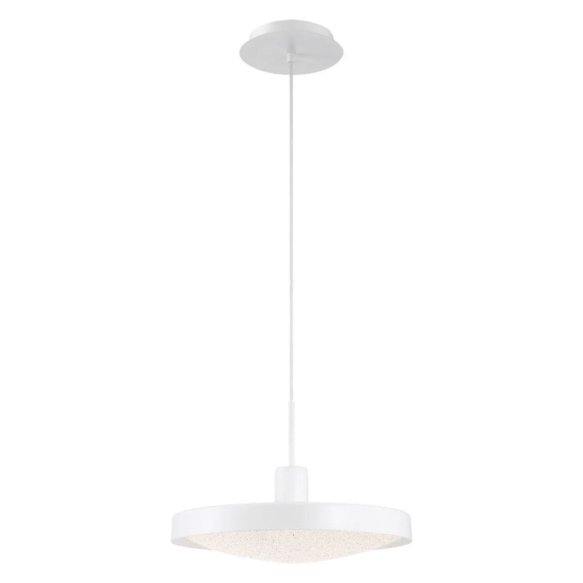 Sandstone 14 in. LED Pendant Light, 120V, 3000K White Finish