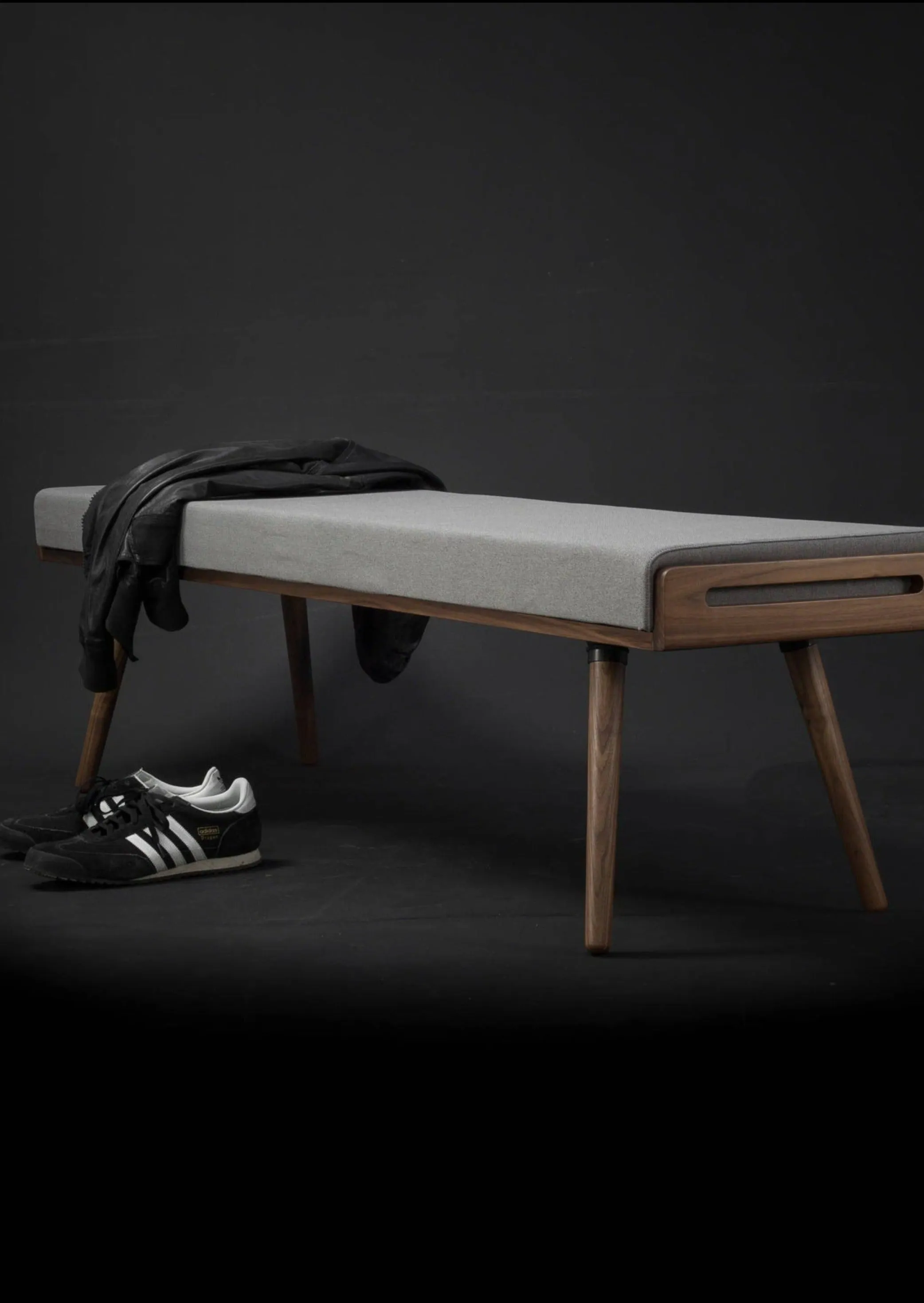 Scandinavian design bench in solid timber