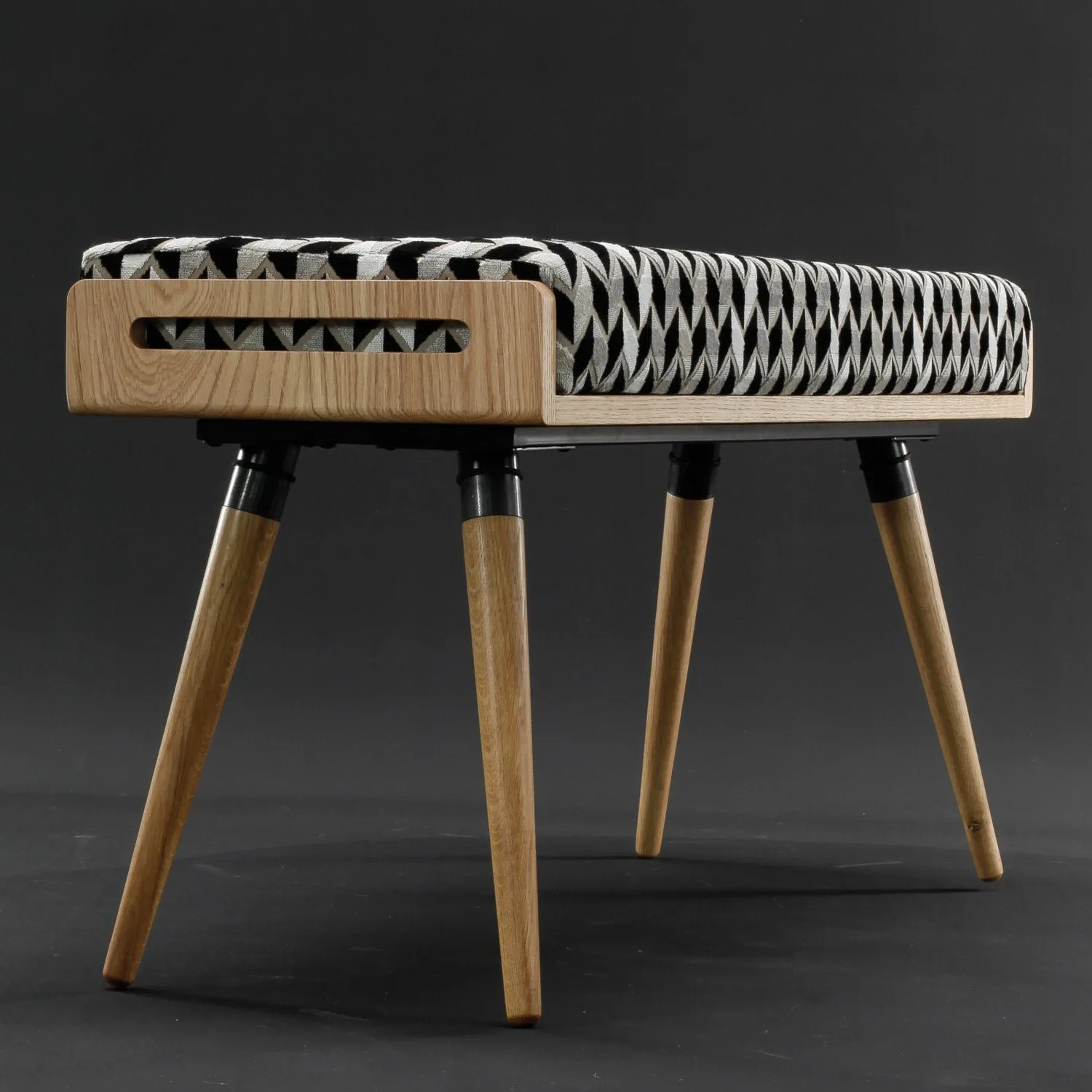 Scandinavian design bench in solid timber