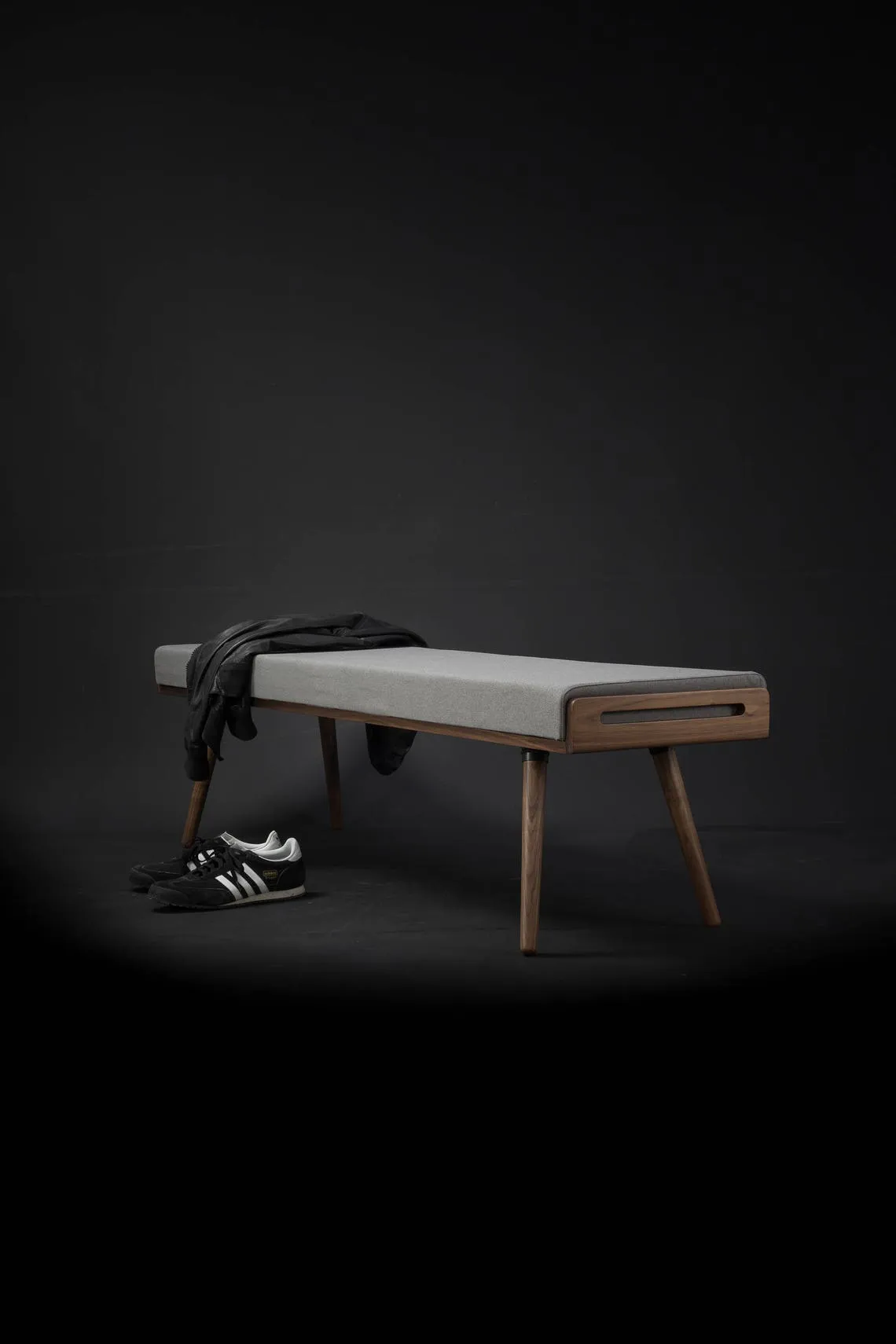 Scandinavian design bench in solid timber