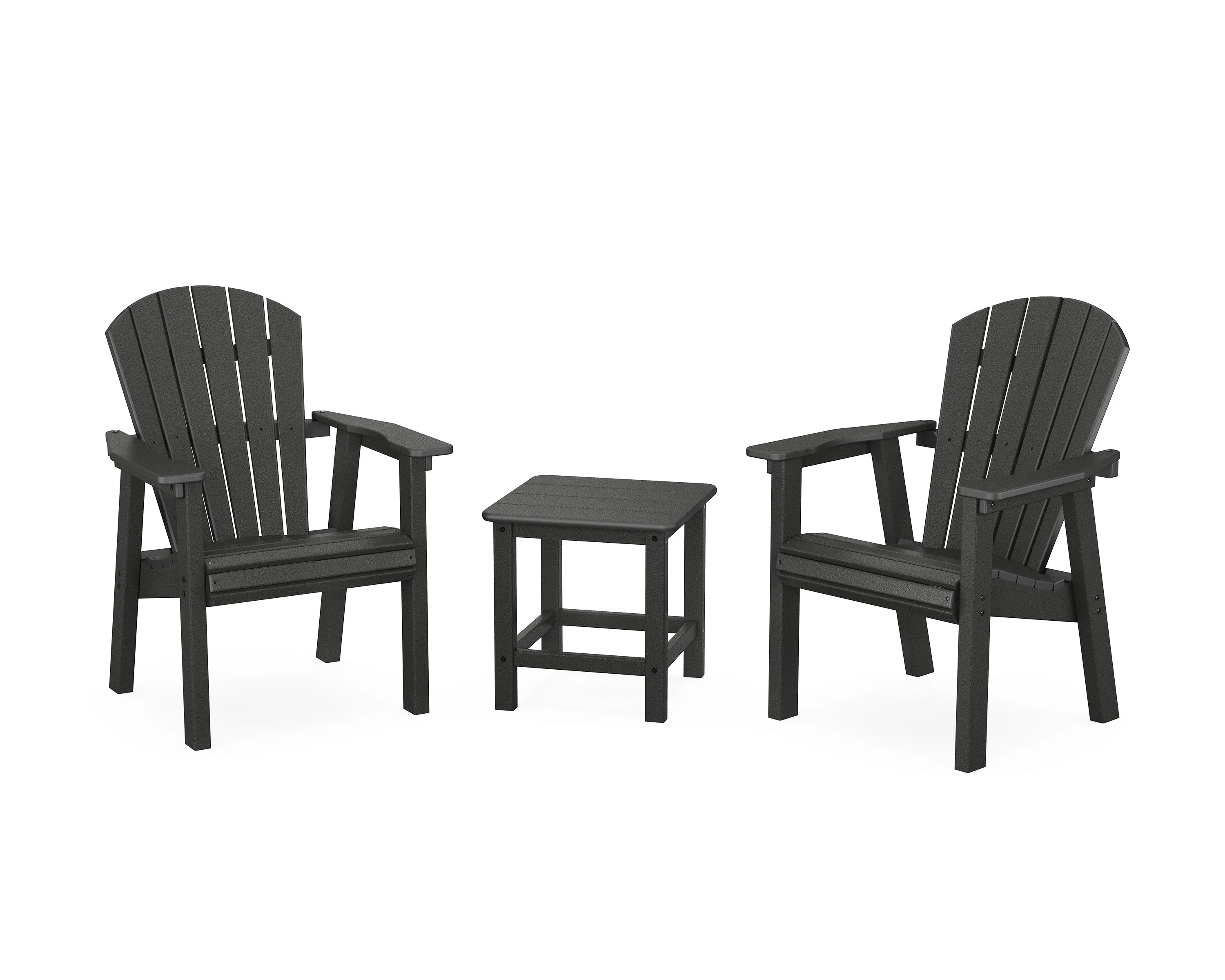 Seashell 3-Piece Upright Adirondack Chair Set