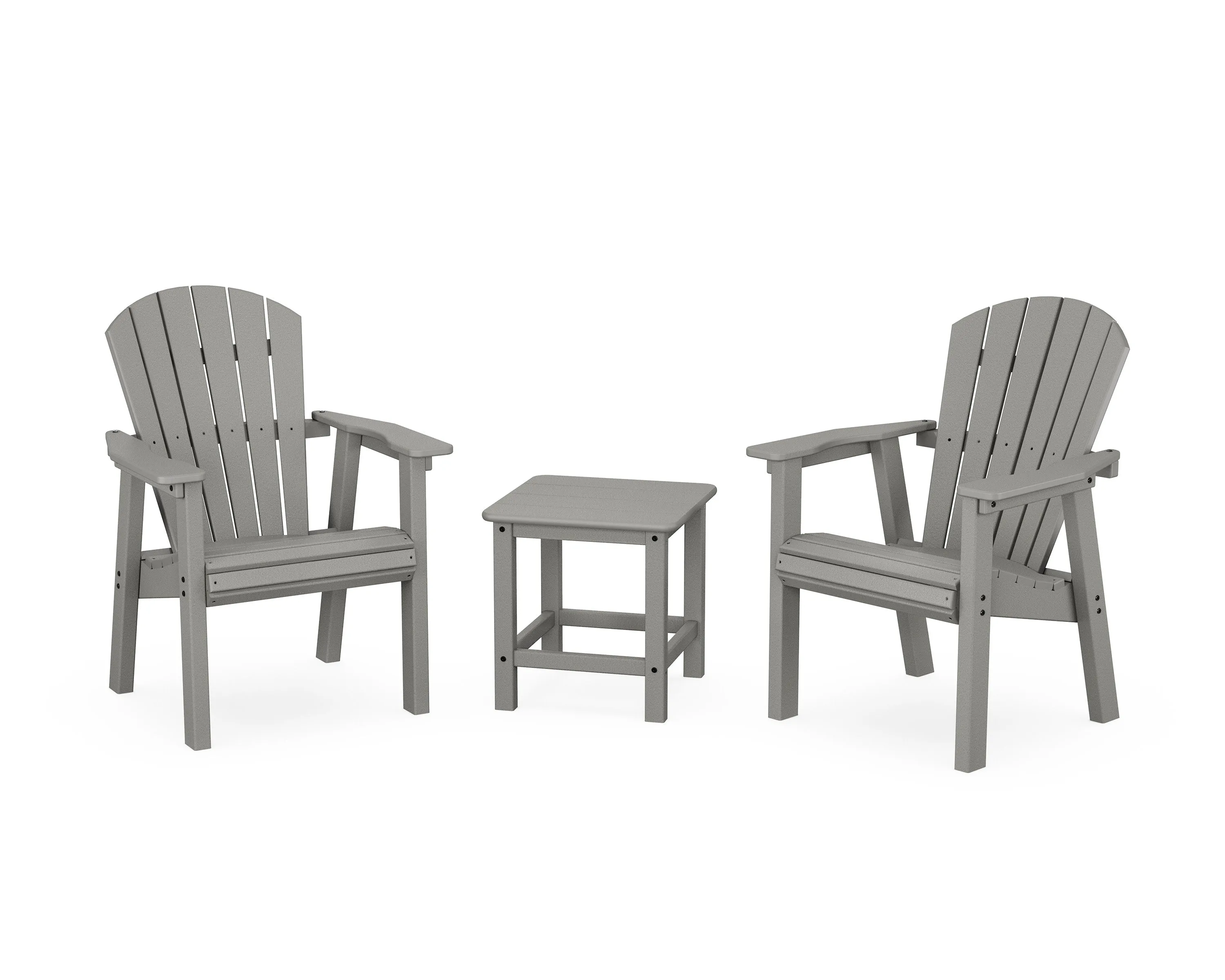 Seashell 3-Piece Upright Adirondack Chair Set