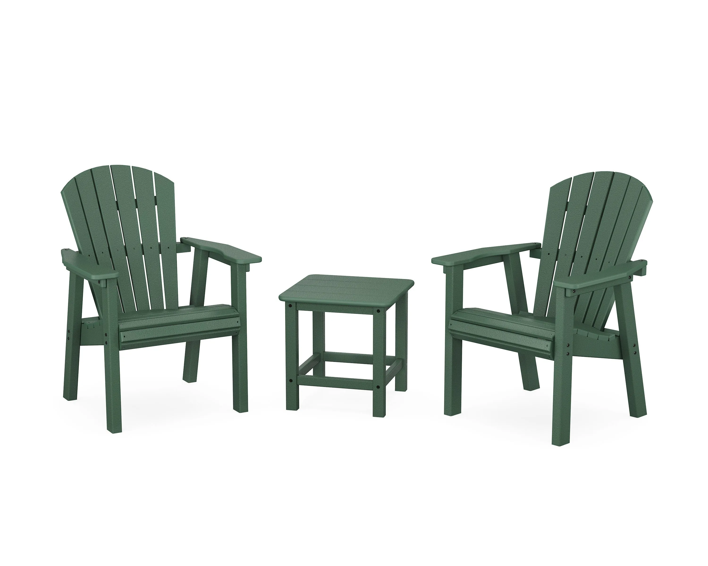 Seashell 3-Piece Upright Adirondack Chair Set