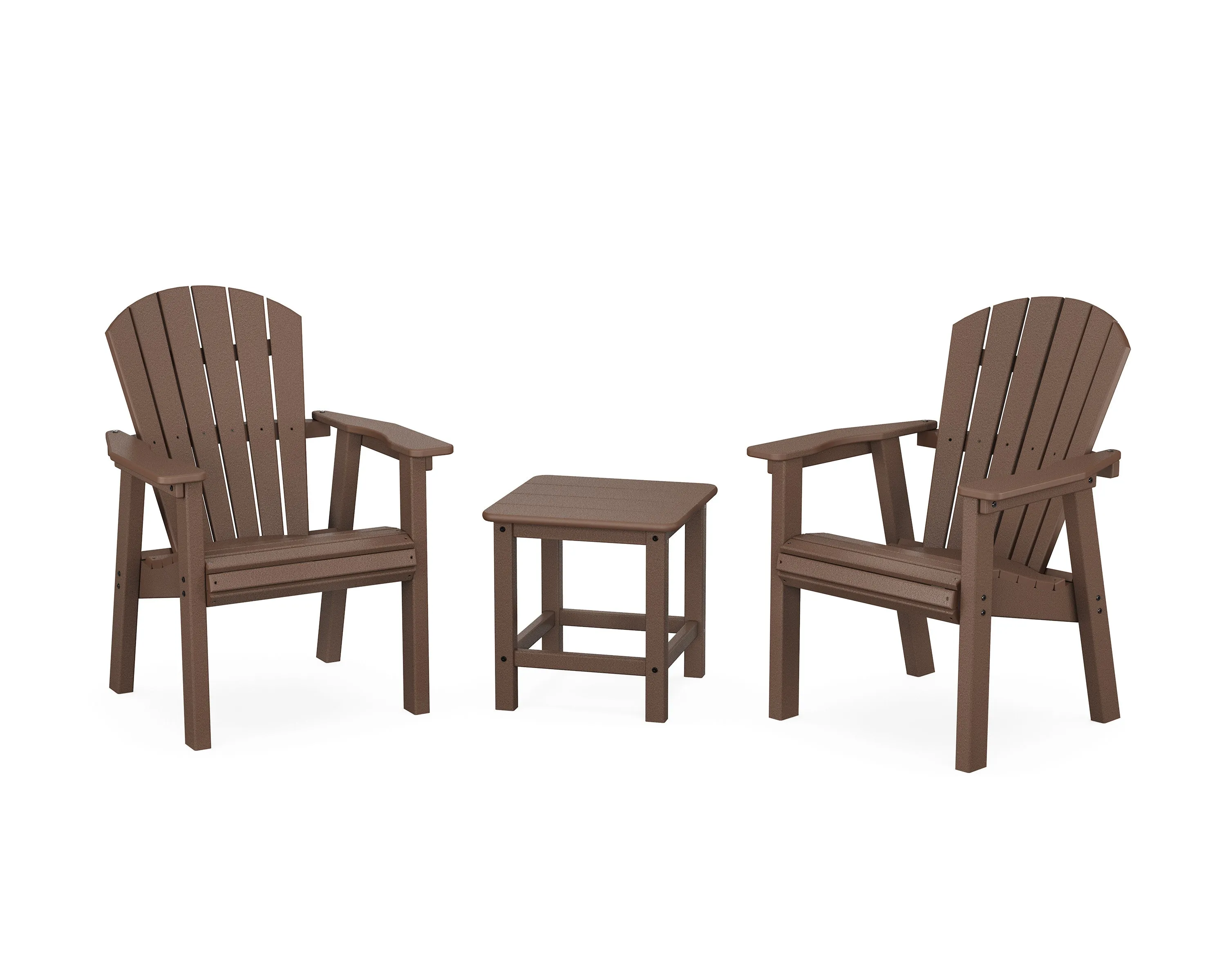 Seashell 3-Piece Upright Adirondack Chair Set