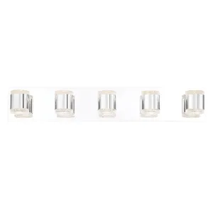 Seaton 30 in. 5 Lights LED Vanity Light Chrome Finish