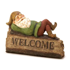 Sleepy Gnome Welcome Sign