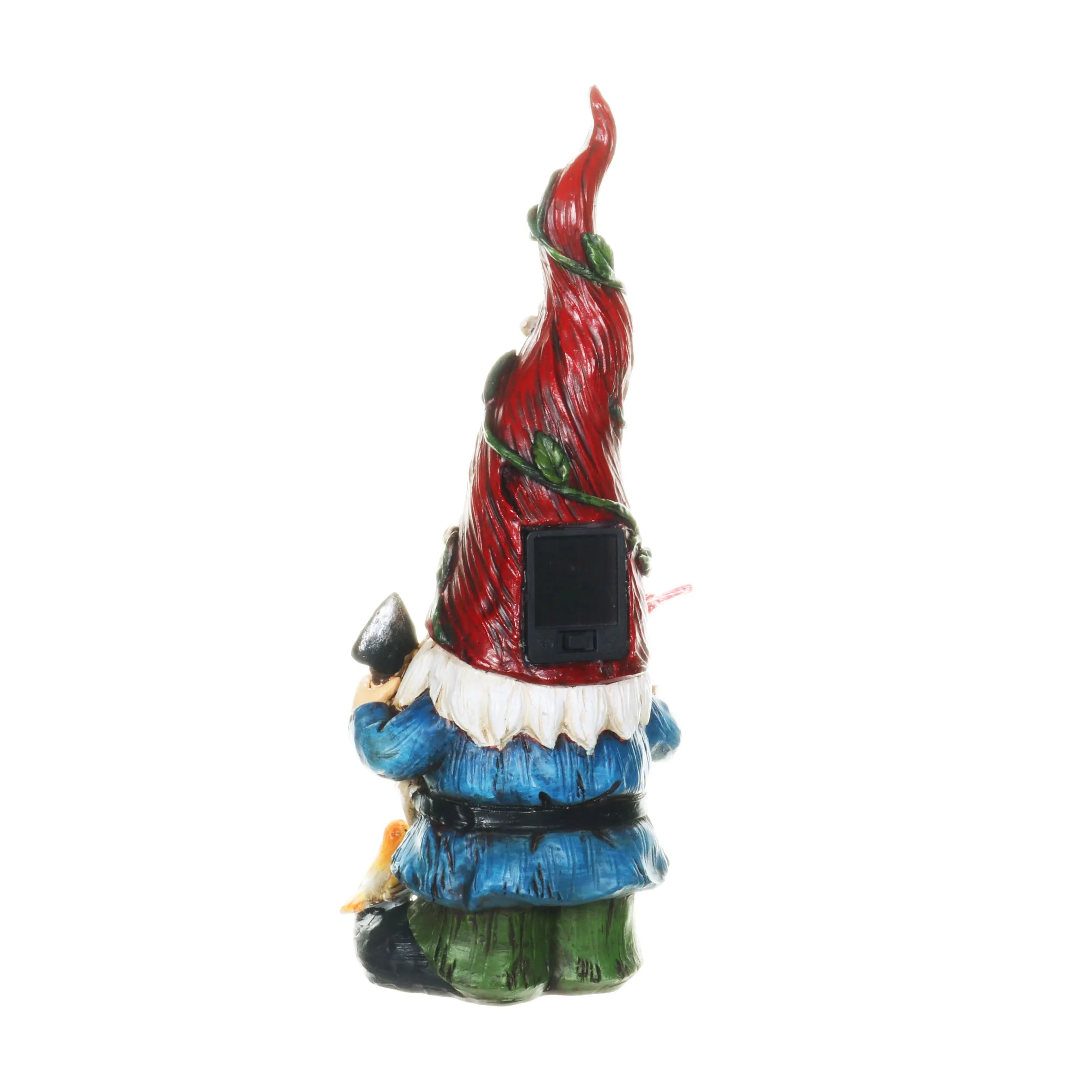 Solar 2 Piece Set Garden Gnome Statues with Welcome Sign, 6 by 12 Inches