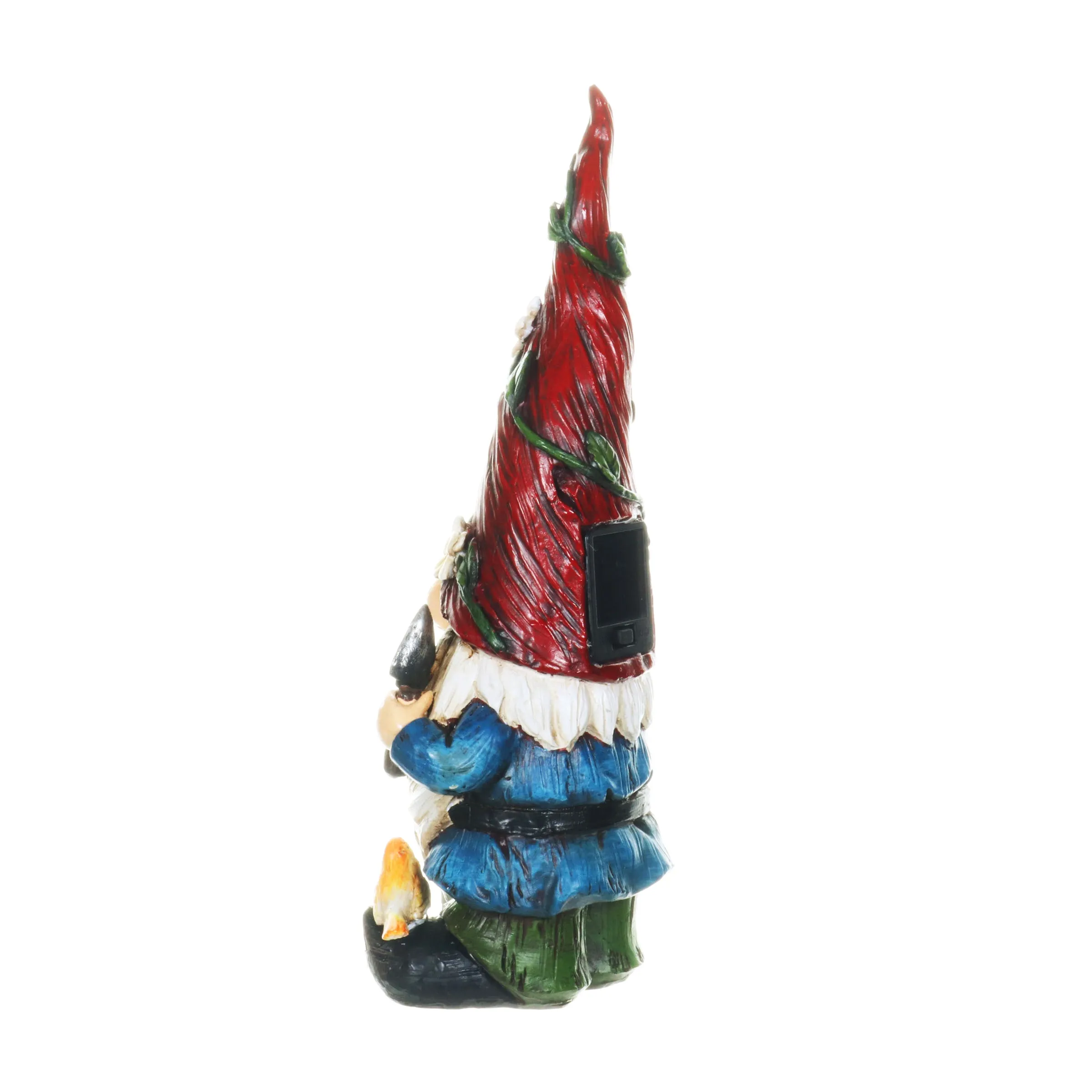 Solar 2 Piece Set Garden Gnome Statues with Welcome Sign, 6 by 12 Inches