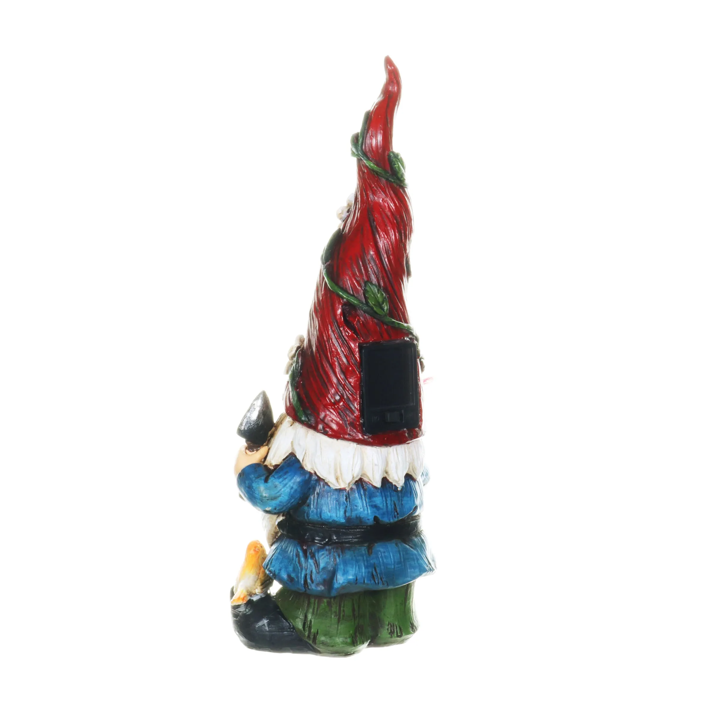 Solar 2 Piece Set Garden Gnome Statues with Welcome Sign, 6 by 12 Inches